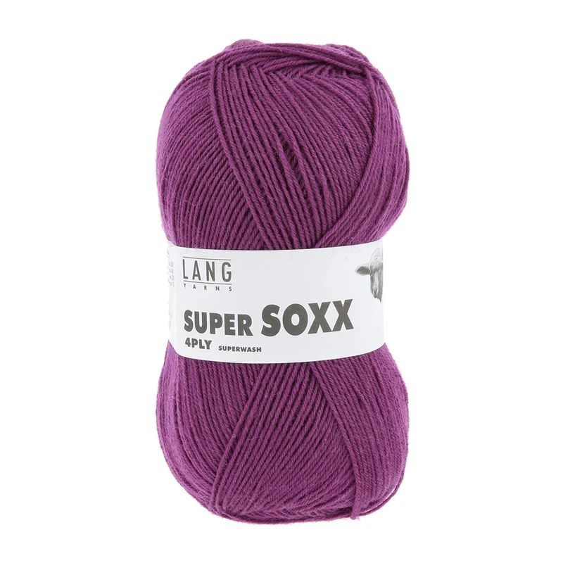 Lang Yarns Super Soxx 4-Fach 0080 Pflaume (4-fädig)
