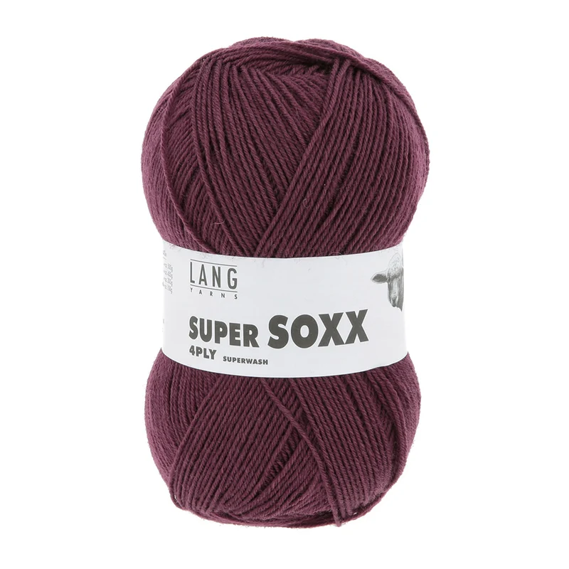 Lang Yarns Super Soxx 4-Fach 0064 Burgund (4-fädig)