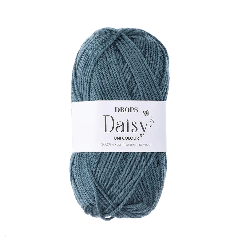 Drops Daisy Uni Colour 018 Dunkelblaugrün