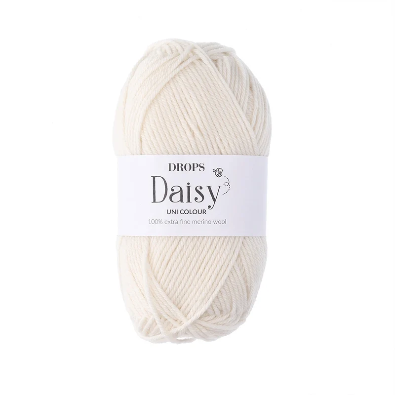 Drops Daisy Uni Colour 001 Naturfarben