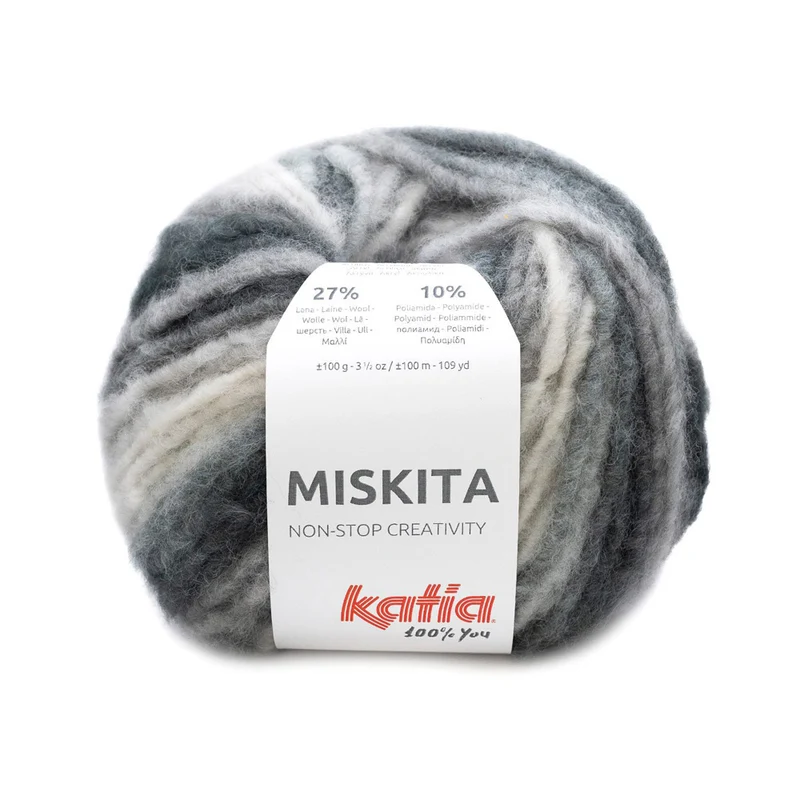 Katia Miskita 105 Weiß-Hellgrau-Anthrazitgrau-Schwarz