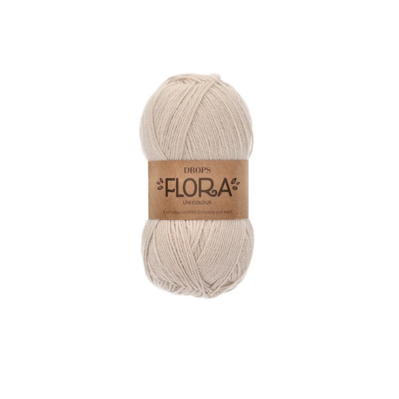 DROPS Flora Uni Colour 39 Marzipan