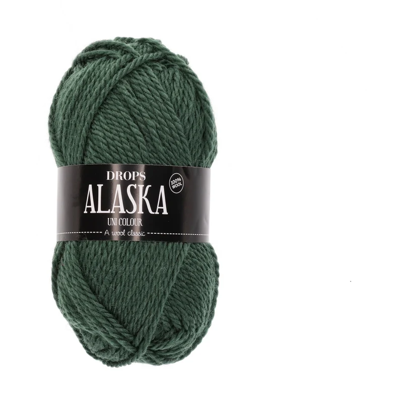 DROPS Alaska Uni Colour 074 Dunkles Efeu