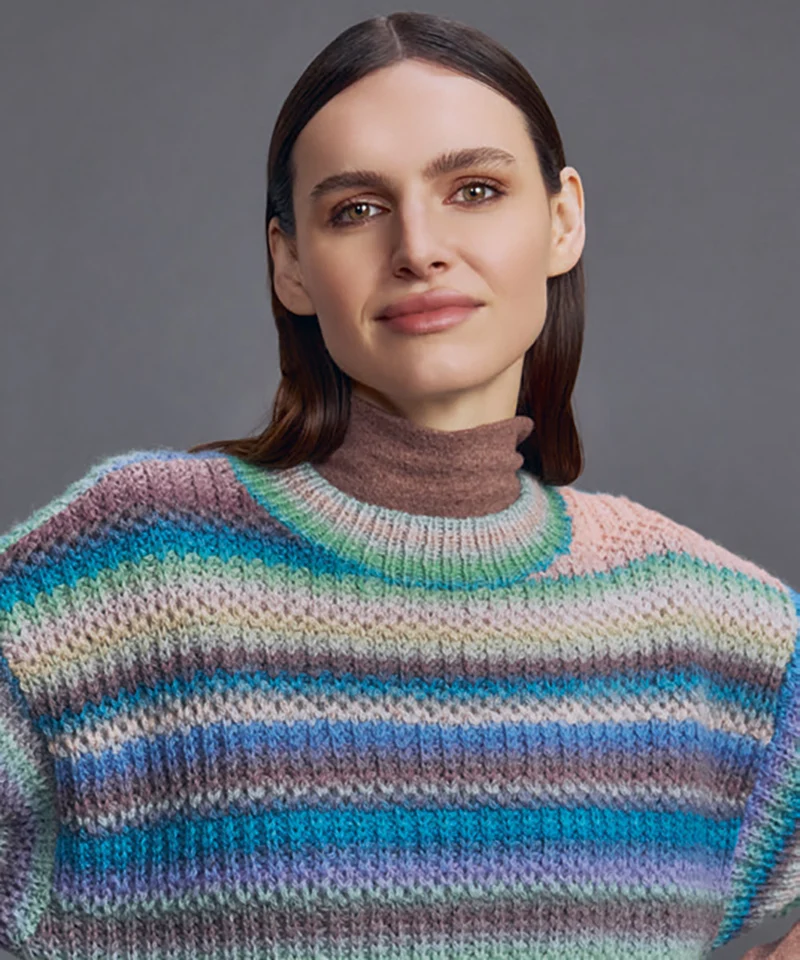 Lang Yarns Harmony 010 Lila/Grün/Orange/Grau