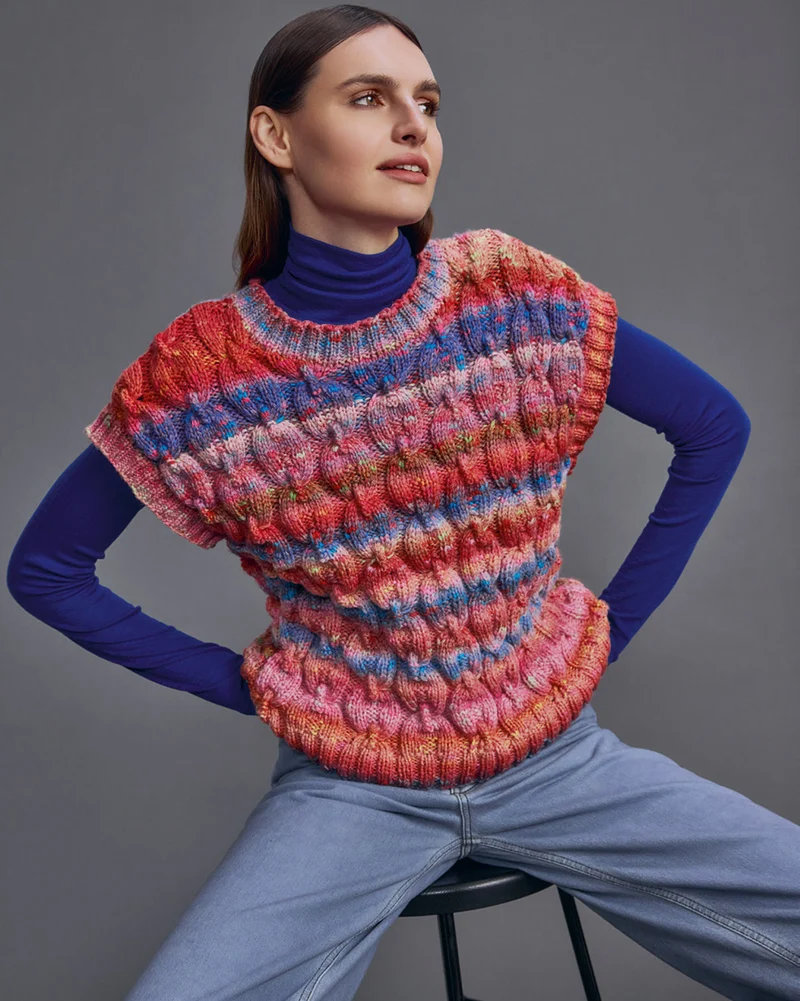 Lang Yarns Magnolia 0014 Rosa/Orange/Blau