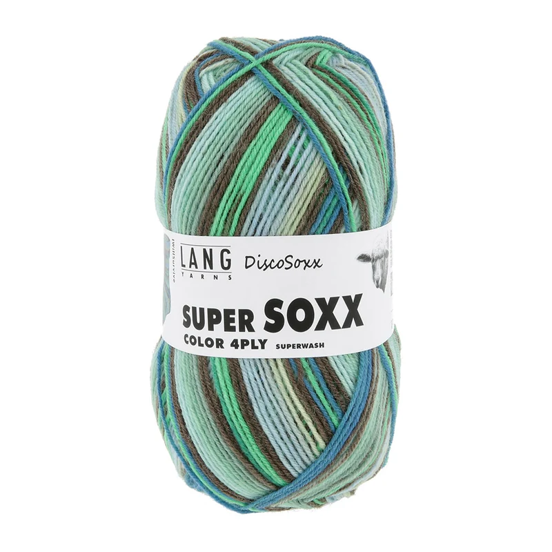 Lang Yarns Super Soxx Color 4-fach 0520 Grün/Blau 1145 I Will Survive