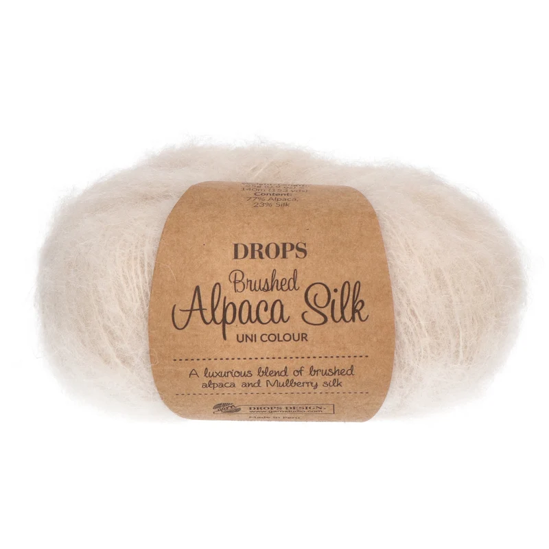 DROPS Brushed Alpaka Silk Uni Colour 040 Marzipan