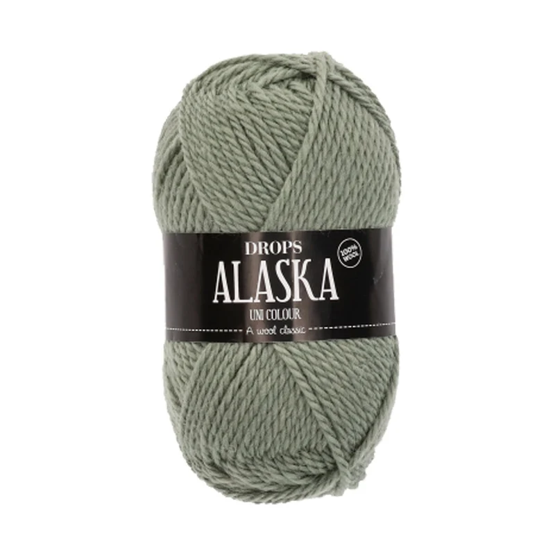 DROPS Alaska Uni Colour 075 Salbeigrün