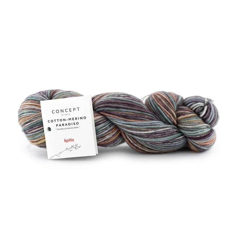 Katia Cotton-Merino Paradiso 305 Kaugummi-Rosa-Lila-Blau