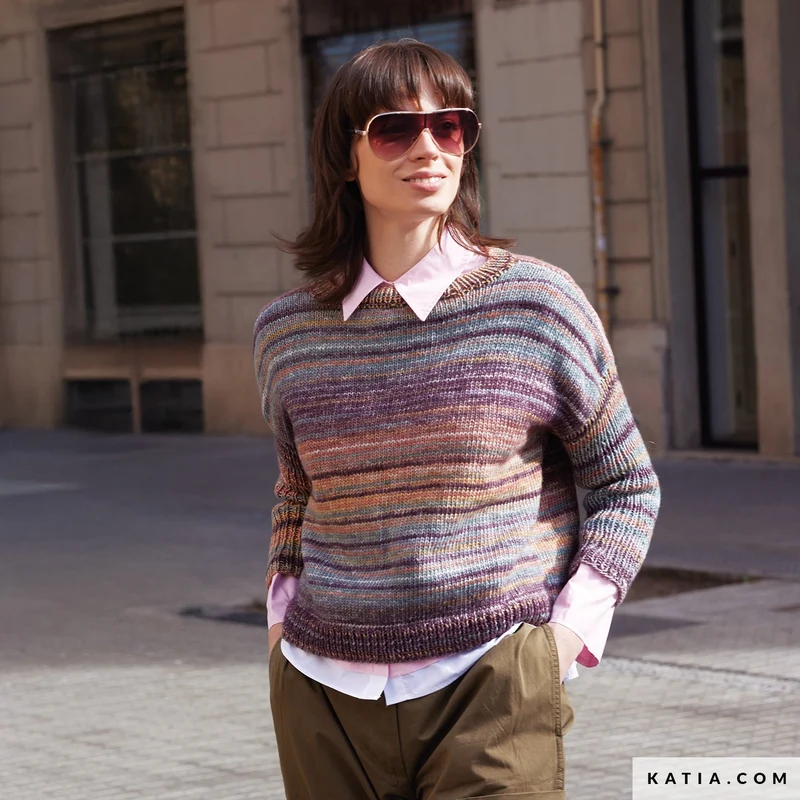 Katia Cotton-Merino Paradiso 305 Kaugummi-Rosa-Lila-Blau