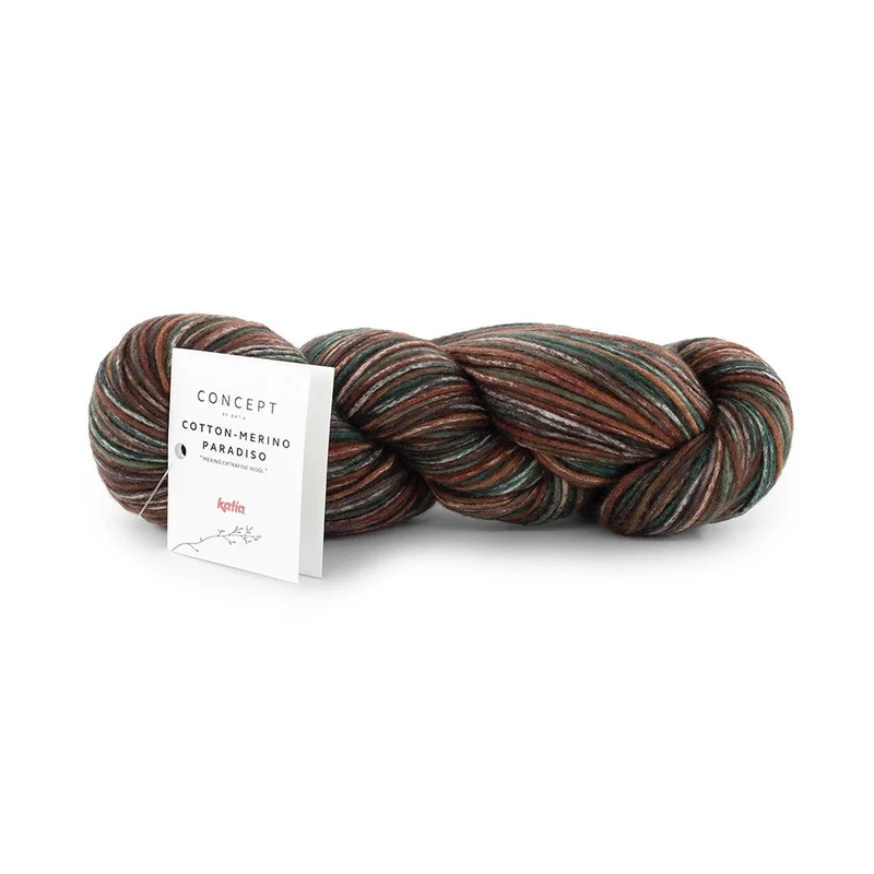 Katia Cotton-Merino Paradiso 303 Rostbraun-Braun-Grün