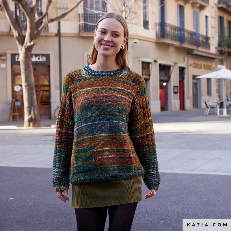 Katia Cotton-Merino Paradiso 303 Rostbraun-Braun-Grün