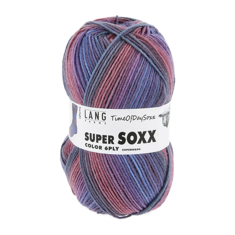 Lang Yarns Super Soxx Color 6-fach 0532 Violett/Blau/Fuchsia 1147 Sternenlicht