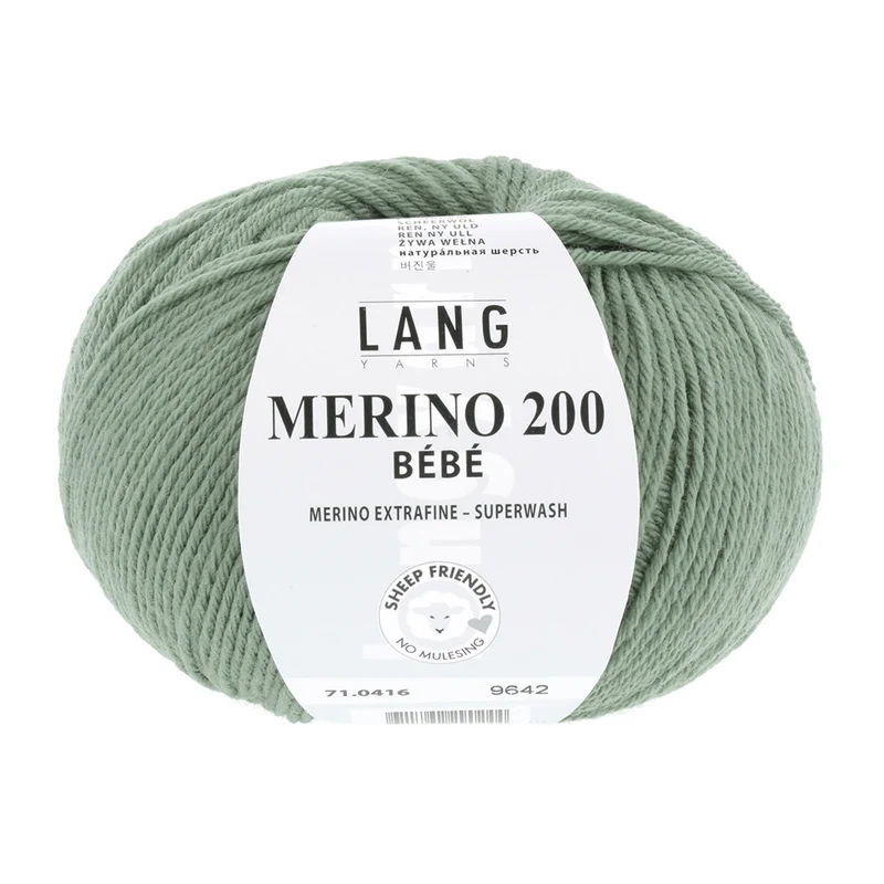 Lang Yarns Merino 200 Bebe 0416 Agave