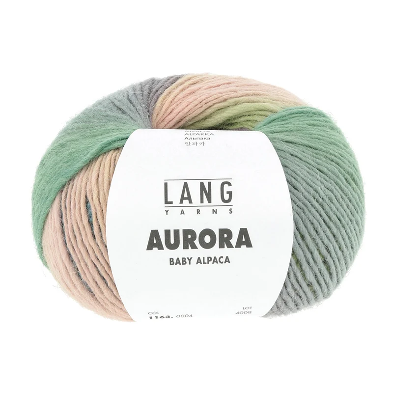 Lang Yarns Aurora 0004 Limette/Grün/Lila/Türkis