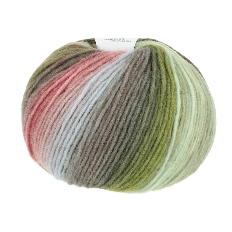 Lang Yarns Cloud 0020 Dunkelgrün/Oliv/Hellblau/Rot