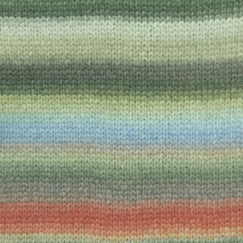 Lang Yarns Cloud 0020 Dunkelgrün/Oliv/Hellblau/Rot