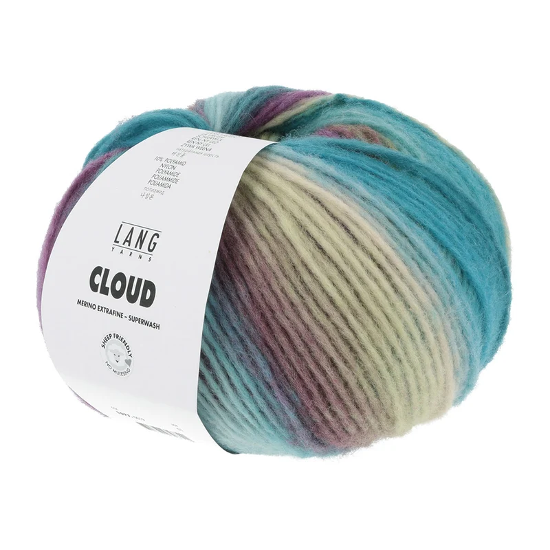 Lang Yarns Cloud 0019 Petrol/Türkis/Lila/Hellgrün