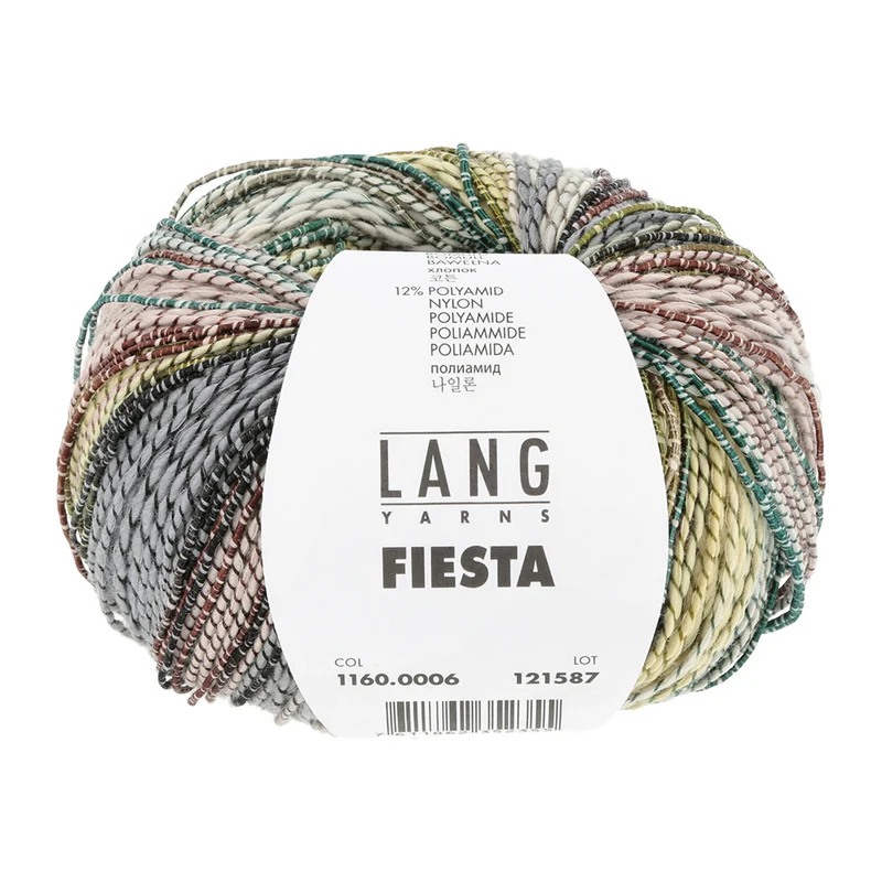 Lang Yarns Fiesta 0006 Gelb/Kupfer/Grau/Aqua