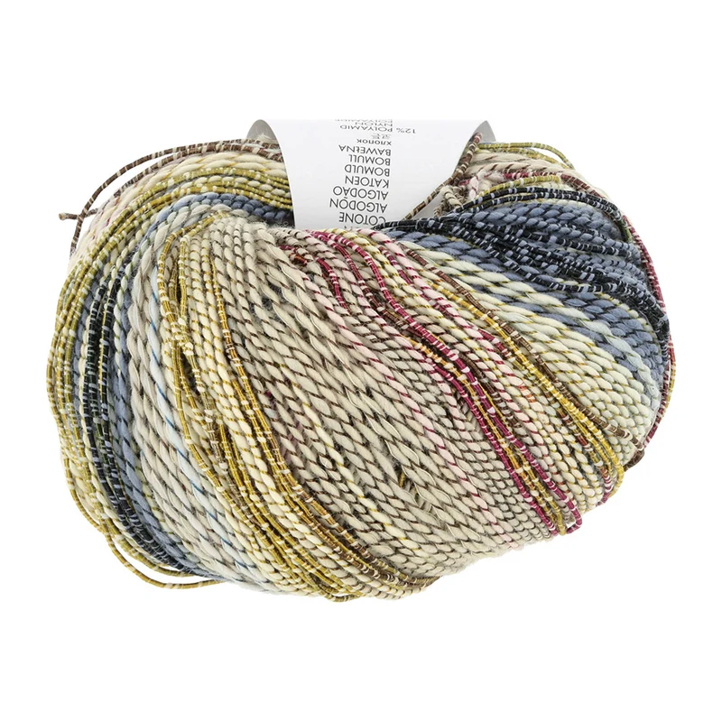 Lang Yarns Fiesta 0003 Gelb/Dunkelblau/Rosa/Beige