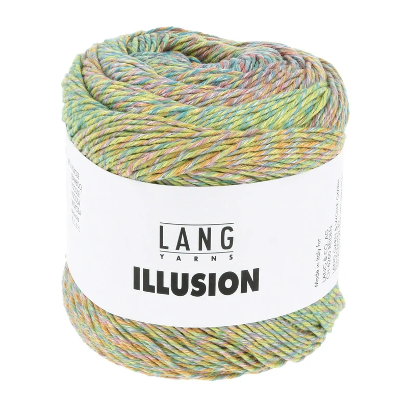 Lang Yarns Illusion 0004 Gelb/Rosa/Hellgrün/Aqua