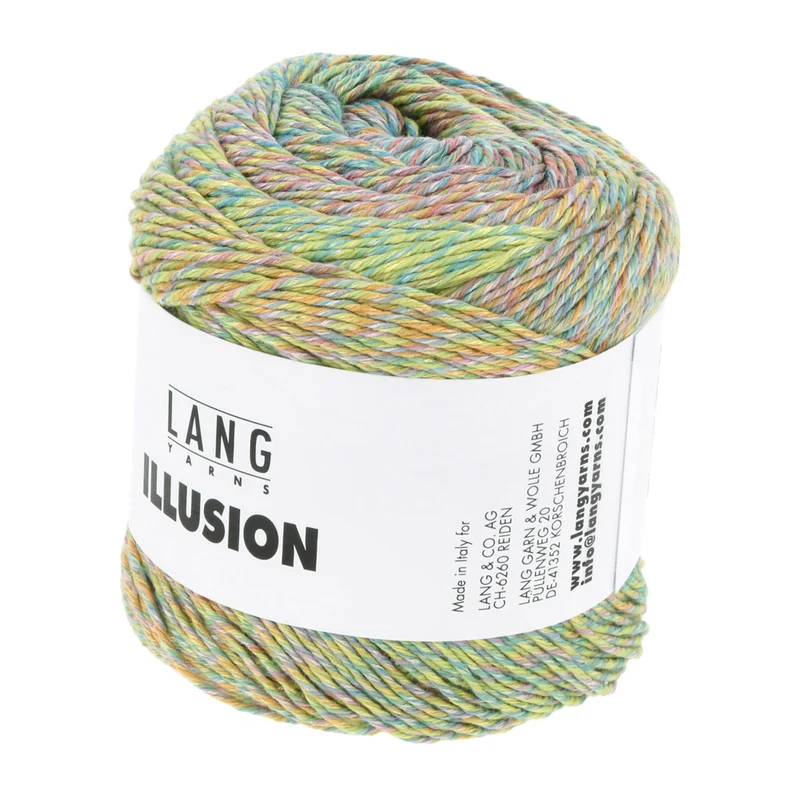 Lang Yarns Illusion 0004 Gelb/Rosa/Hellgrün/Aqua