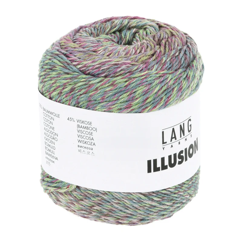 Lang Yarns Illusion 0003 Fuchsia/Grün/Blau