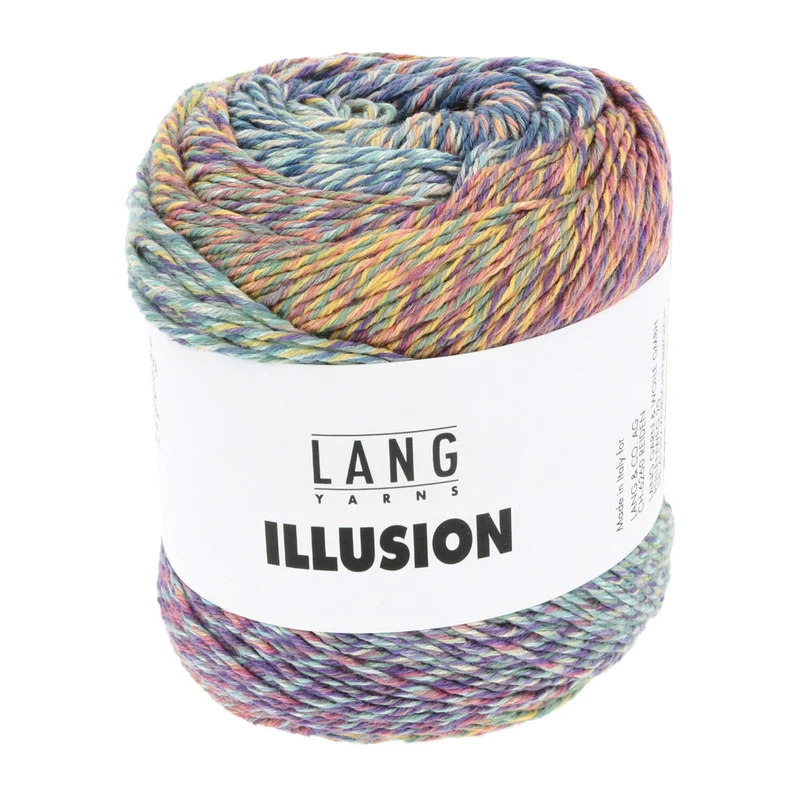 Lang Yarns Illusion 0002 Lila/Petrol/Gelb/Hellblau