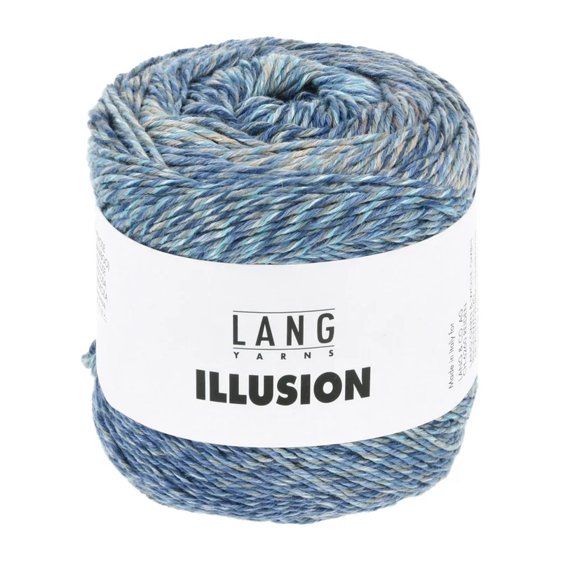 Lang Yarns Illusion 0006 Blau/Grau/Beige