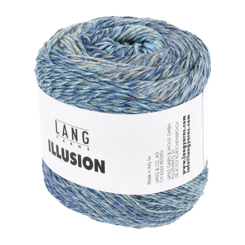 Lang Yarns Illusion 0006 Blau/Grau/Beige
