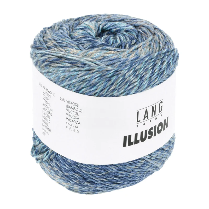 Lang Yarns Illusion 0006 Blau/Grau/Beige