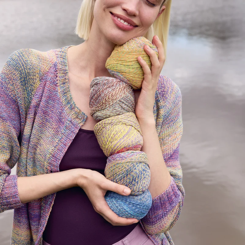 Lang Yarns Illusion 0006 Blau/Grau/Beige