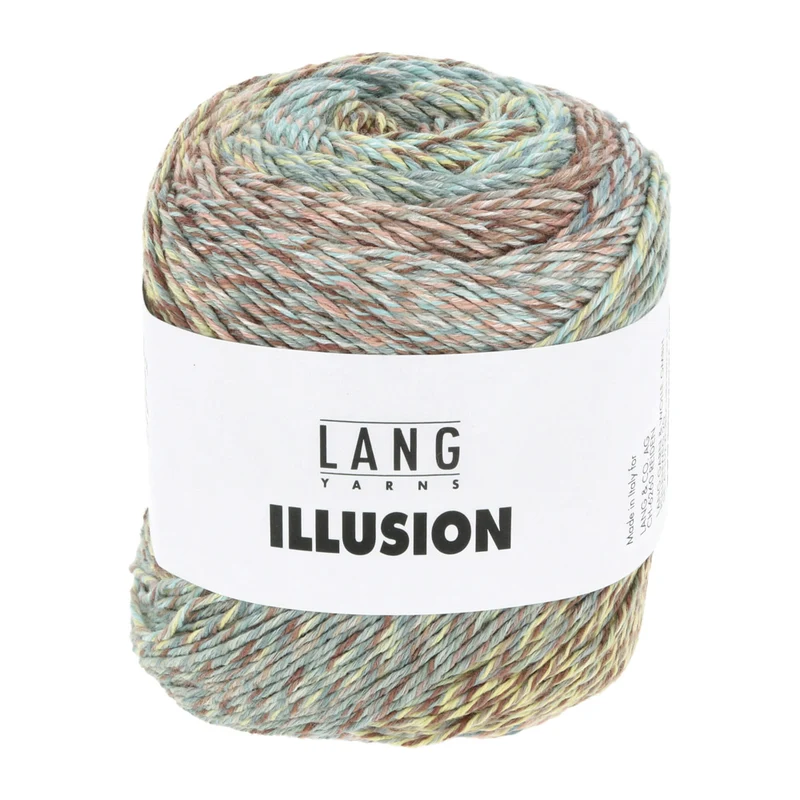 Lang Yarns Illusion 0005 Braun/Hellblau/Hellgelb