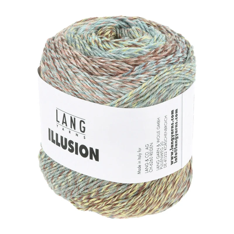 Lang Yarns Illusion 0005 Braun/Hellblau/Hellgelb
