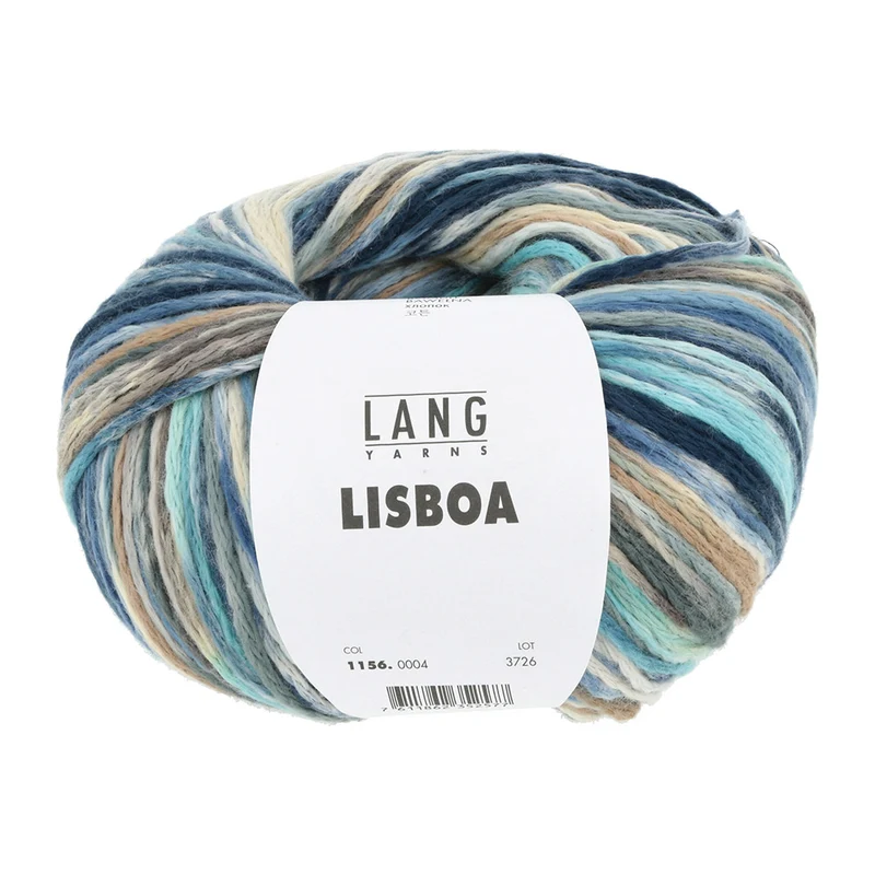 Lang Yarns Lisboa 0004 Blau/Beige/Grau