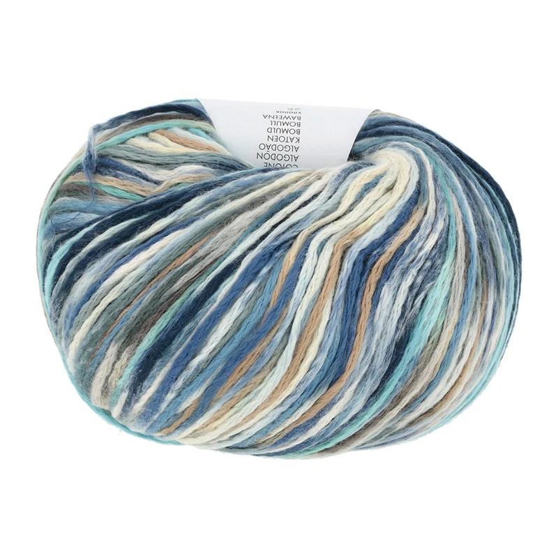 Lang Yarns Lisboa 0004 Blau/Beige/Grau