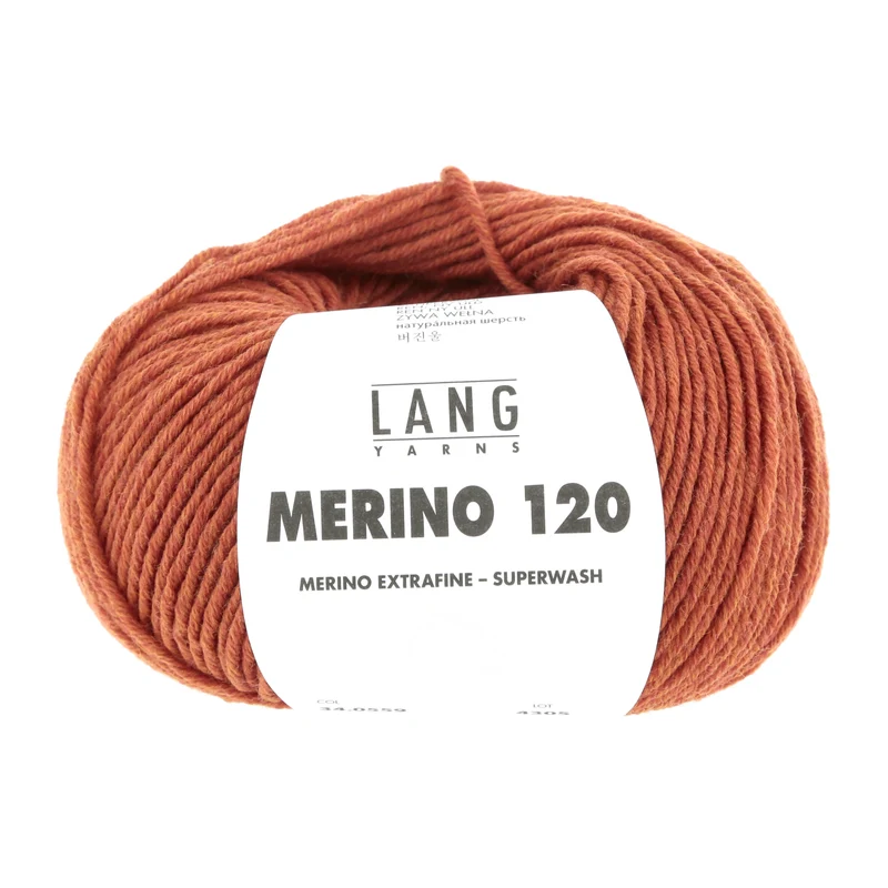 Lang Yarns Merino 120 0559 Orange Melange