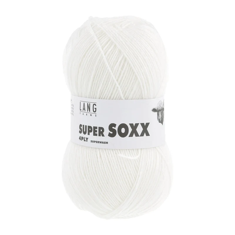 Lang Yarns Super Soxx 4-Fach 0001 Weiß (4-fädig)