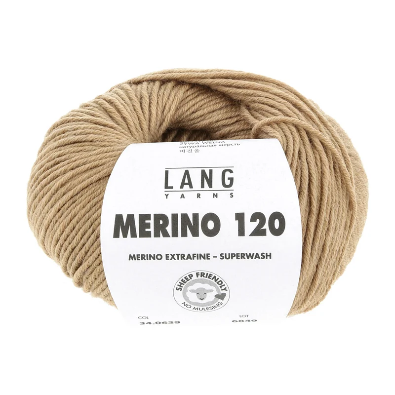 Lang Yarns Merino 120 0639 Kamel-Melange