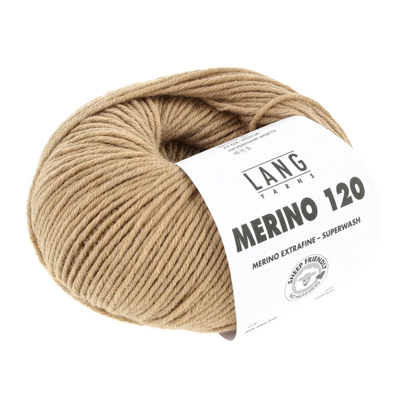 Lang Yarns Merino 120 0639 Kamel-Melange