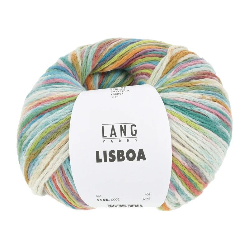 Lang Yarns Lisboa 0003 Hellgrün/Rosa/Orange/Aqua