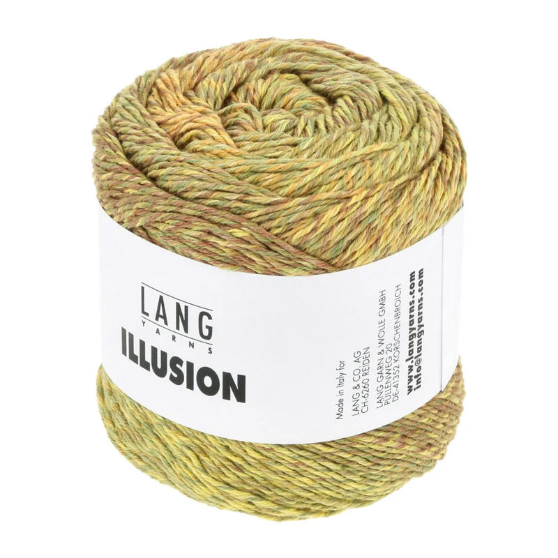 Lang Yarns Illusion 0007 Olivgelb/Braun/Orange