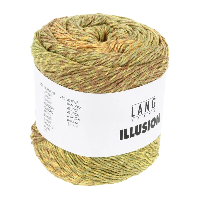 Lang Yarns Illusion 0007 Olivgelb/Braun/Orange