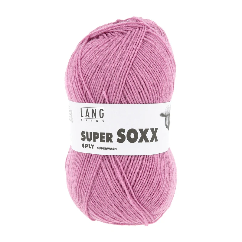 Lang Yarns Super Soxx 4-Fach 0019 Dunkelrosa (4-fädig)