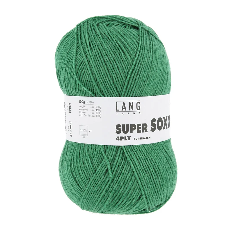 Lang Yarns Super Soxx 4-Fach 0017 Grün (4-fädig)