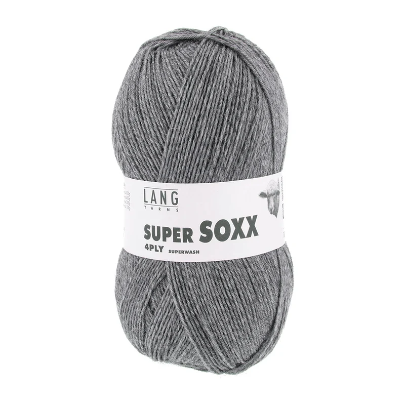 Lang Yarns Super Soxx 4-fach 0005 Dunkelgrau meliert (4-fädig)