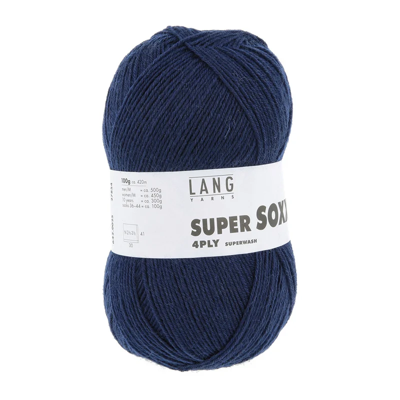 Lang Yarns Super Soxx 4-Fach 0025 Marine (4-fädig)