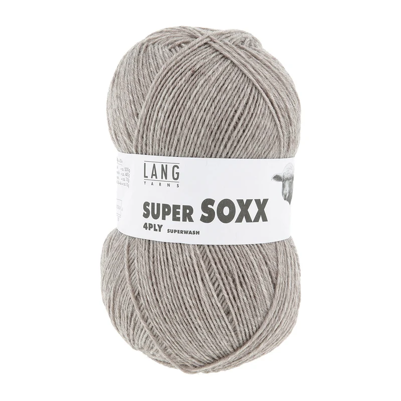 Lang Yarns Super Soxx 4-Fach 0022 Sandfarben meliert (4-fädig)