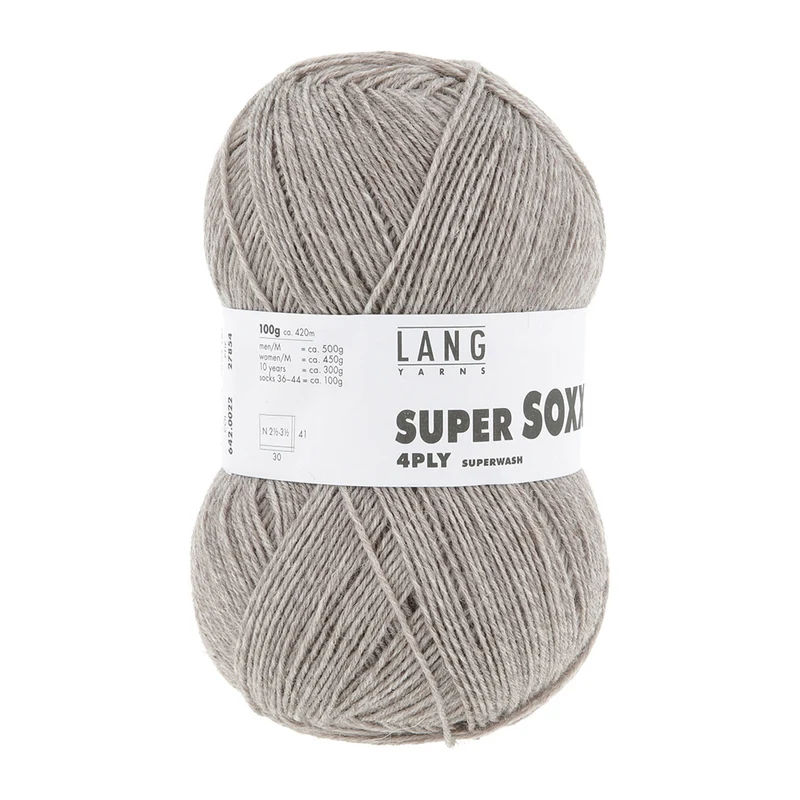 Lang Yarns Super Soxx 4-Fach 0022 Sandfarben meliert (4-fädig)
