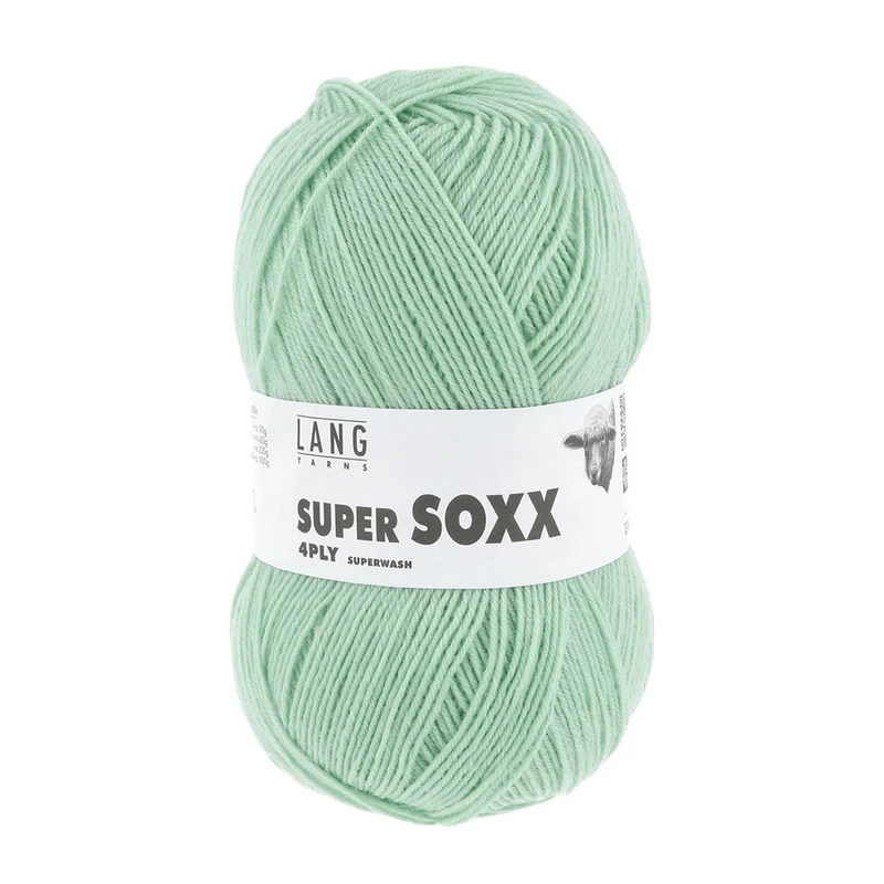 Lang Yarns Super Soxx 4-Fach 0058 Minze (4-fädig)